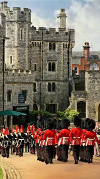 Windsor Castle, daily changing of the guard ceremony, England