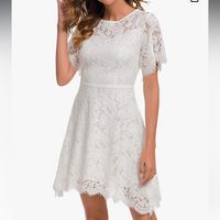 Floral Lace Party Dress Xxl Back Zipper