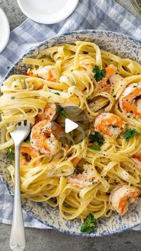 Seafood Network🦞🦐🦀🦑🐙🍤 on Instagram: "Lemon Garlic Shrimp Pasta! 🍋 🧄 🦐 🍝 
@itsangusnguyen ❤️

Recipe for Lemon Garlic Pasta with Shrimp (2 servings):

Ingredients:
2 servings of your preferred pasta
1/2 lb of shrimp, peeled and deveined
1 tbsp butter (for shrimp)
4 cloves garlic, minced (for shrimp)
1 1/2 tbsp butter (for sauce)
6 cloves garlic, minced (for sauce)
1 tbsp flour (for roux)
1/2 cup heavy cream
1/4 cup chicken broth or white wine
1/3 cup Parmigiano Reggiano, grated
Zest of 1 lemon
Juice of 1 lemon
Finely minced parsley for garnish
Salt to taste

Instructions:

Bring a large pot of salted water to a boil. Cook the pasta according to package instructions until al dente. Drain and set aside, reserving 1/4 cup of pasta water.

In a large pan, melt 1 tbsp of butter over me