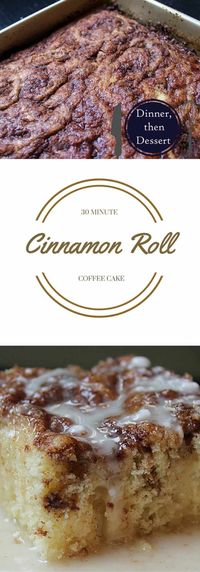 Easy Cinnamon Roll Coffee Cake - Dinner, then Dessert