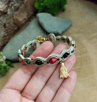 Beige soutache bracelet, Beige and colorfull handmade jewelry, Christmas women gifts, Birthday sister gifts - Etsy Polska