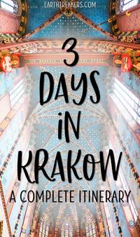 Krakow, Poland: 3 days in Krakow, the perfect itinerary for your first visit. See the best of Krakow and day trip to Auschwitz-Birkenau. #poland #krakow #travelitinerary #travelideas