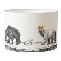 This Family of Bears Lampshade is a home accessory that every member of the family will appreciate. There's something about the impeccable sketch detail that is sure to catch your eye, especially the little bear running straight towards his dad. And, the sparkle of gold that twinkles out from his proud, tall crown. This shade is one of those unusual presents that promises to make Dad smile - after all, who doesn't like to feel like the king of his family? It has a Victorian-inspired design which