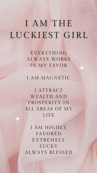 Lucky girl syndrome affirmations wallpaper