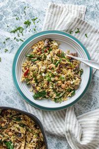 Vegan Mediterranean Orzo Salad