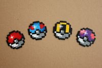 Mini Pokeball Hama Perler Bead Sprite