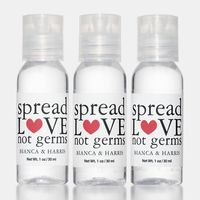 Spread Love Not Germs Red Heart Wedding Favor Hand Sanitizer Gender: unisex. Age Group: adult.