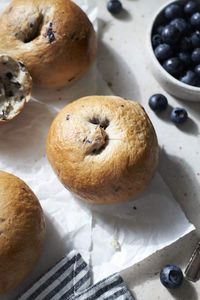 Sourdough Discard Blueberry Bagels - This Jess