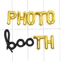 Creative signage for a Photo Booth. We combined our popular "boo" Balloon with our letters to make a stylish touch to your spooky halloween party or halloween birthday! Capture this year's scary looks with a cute balloon banner Inflated Size: Letters Approx. 8" x 13.5" inflated and boo balloon is 42" wide Color: Letters available in Pink, Blue, Gold, Silver or Rose Gold and Boo Balloon in Black Only Foil Mylar Balloons ship flat (un-inflated) Self sealing valve Balloons come with straw to inflat