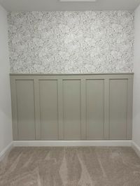 Diy board and batten with wallpaper