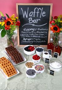 Mother's Day Waffle Bar - 16 Meaningful Mother's Day Brunch Ideas for a Wonderful Celebration