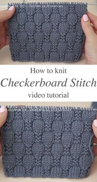 Checkerboard Knitting Stitch - Tutorial