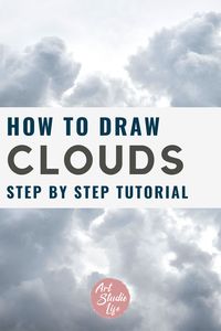 Learn how to draw clouds in this step by step drawing tutorial! Drawing clouds is really fun and exciting because they are so ephemeral and therefore allow for a lot of imagination. In this cloud drawing article you will not just learn exactly how to draw a cloud but you will also learn how to draw a whole sky full of clouds. In addition, you will get extra tips on how to use charcoal while learning how to draw clouds. Cloud drawing tutorial for beginners. #clouddrawing #drawingclouds #howtodraw