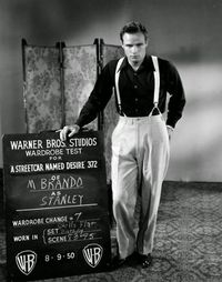 Marlon Brando’s wardrobe test for ‘A Streetcar Named Desire’, 1951 Costume design by Lucinda Ballard..