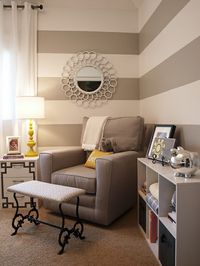 grey & yellow sitting area