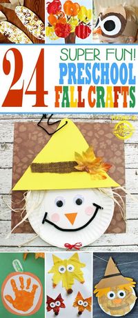 24 Super Fun Preschool Fall Crafts for Kids!