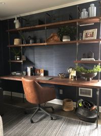 Butcher Block Office Desk Built-In | Etsy