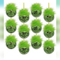 Cute And Unique Grinch Ornaments. 24 Pack.