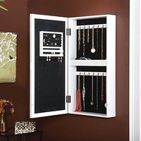 Wall Mount Jewelry Mirror-White - $199.99