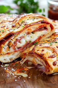 Blätterteig-Stromboli Rezept: Herzhaftes Italienisches Fingerfood