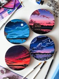 Sunset Landscapes Painting