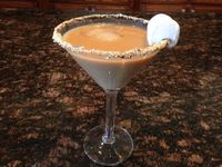 S'MORES MARTINI * vodka, chocolate liqueurs, cream * graham cracker crumbs & marshmallow * - Cindy's ON-Line recipe box