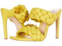 Steve Madden Kenley Heeled Sandal - Women's Shoes : Citron : Finish off your date night look with the Steve Madden Kenley Heeled Sandal! This slip-on beauty boasts a square toe silhouette, braided straps, and a stiletto heel. Synthetic upper, lining, and insole. Manmade sole. Imported. Measurements: Heel Height: 4 1 2 in Weight: 9 oz Product measurements were taken using size 7.5, width M. Please note that measurements may vary by size. Weight of footwear is based on a single item, not a pair.