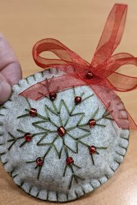 Felt Christmas Ornament, Tree Ornaments, Scandinavian Ornaments, Embroidery Felt Ornaments, Christmas Burgundy Beige Décor Felt Ornament - Etsy Canada