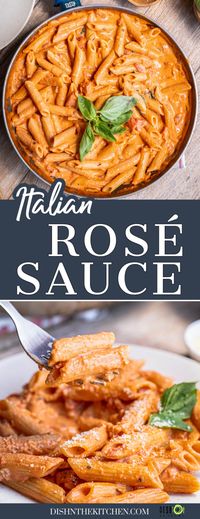 Italian Rosé Sauce is a creamy and flavourful pasta sauce that combines elements of both tomato-based marinara sauce and creamy Alfredo sauce. Rosé Sauce is delicious with various pasta types, such as penne or fettuccine and pairs well with cooked chicken, shrimp, or vegetables, making it a versatile choice for a satisfying and indulgent pasta dish.