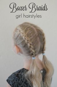 Easy braid tutorial for back to school hair. Learn how to do this boxer braid hairstyle. #braids #hairstyle #hairdo #backtoschool #braid #boxerbraid #girlshair #hippiebraid #twistedropebraid