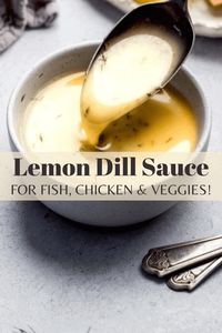 This lemon butter sauce, made with dry white wine and fresh dill, is the upgrade your next fish or chicken dish craves! Switch up your go-to weeknight dinner recipes with this 10-minute sauce or add it to your favorite veggies for a quick, healthy snack.