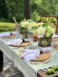 Lend a refined touch to relaxed meals with our sumptuous linen napkins, tailored in 22" x 22" squares. Rich in natural texture, the linen is stonewashed for exceptional softness and a casually crinkled finish—ironing is entirely optional. Finished with frayed edge hems, they lend a casual elegance to your table. Because the fabric has been stonewashed, the napkins will not shrink during laundering. Woven of 100% linen. Machine-wash and dry. Set of eight. We also offer monogramming. $7 a napkin f