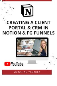 🌐✨ Revolutionize client management! Join our video walkthrough on creating a Client Portal, Proposals, and CRM in Notion & FG Funnels. From organization to automation, unlock the secrets to seamless client interactions. 🚀📹 Watch now and transform your business processes! #Notion #ClientManagement #CRM #VideoWalkthrough #BusinessAutomation #FreeTutorial