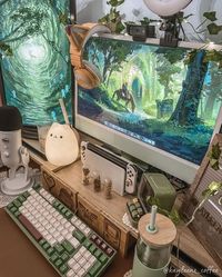 Level up your gaming experience with this vibrant green setup 🎮💚 Dive into the world of immersive gameplay surrounded by the lush hues of nature-inspired design! #GreenGaming #GamerLife #TechInspiration