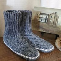 Crochet this easy adult slipper boots to keep your feets warm during the cold weather. The crochet adult slippers is worked in rows.