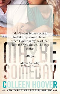 Maybe Someday Colleen Hoover