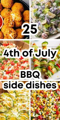 Looking for the 4th of July BBQ side dishes? I have 25 easy and quick recipes that will amaze your crowd at the party. These 4th of July BBQ sides include cold salads, but also warm wonders. Check them out!