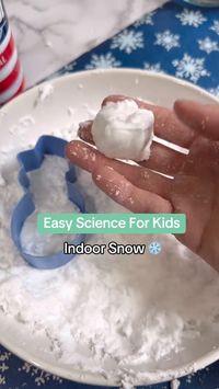 Indoor Snow is always a favorite for the kids ❄️ | #science #winterscience #mrslukeslab #scienceforkids