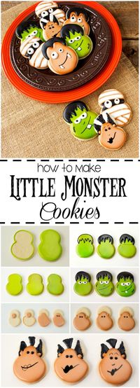 How to Make Little Monster Cookies via www.thebearfootbaker.com