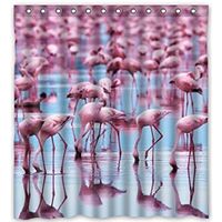 #Amazon - BravoVision Flamingo Shower Curtain