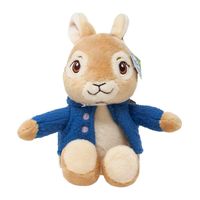 A part of the Rainbow Designs "Peter Rabbit" Range is this lovely TV version of Peter Rabbit.  The loveable rabbit is made from high quality light and golden beige plush and wears his signature blue jacket. His expressive eyes are embroidered on along with his stitched nose and mouth.   Peter measures 19.5cm in height and is suitable for all ages from birth.  Always read the label for safety and care instructions.