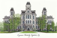 syracuse university hall of languages | Syracuse University, Hall of Languages Lithograph Print