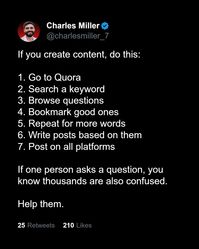 One great way to get content ideas: search your niche's top keywords on Quora. Then turn your answers into problem-solving content.