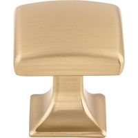 Top Knobs TK721 Contour 1-1/8 Inch Square Cabinet Knob from the Transcend Collection Features:       Solid metal construction for long lasting durability   Coordinates with cabinate hardware from the Contour Collection   Backed by a lifetime warranty for the orginal purchaser   Includes 1 square knob      Dimensions:       Length: 1-1/8"   Width: 1-1/8"   Projection: 1-3/16"   Square Honey Bronze