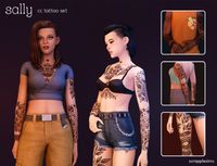 SALLY - CC Tattoo Set – @scrapplesims on Tumblr