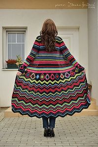 Ravelry: Coat Maxi Psychedelic pattern by Fashion Martina