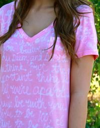 DIY Watermark Tee Tutorial: Use Rit Dye and Elmer's Blue Gel Glue to create customized clothing.