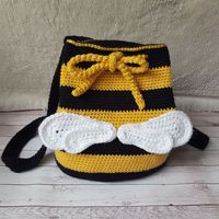 Bumble Bee & Ladybird Childs Crochet Backpacks - Crafty Cruella