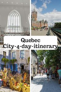 4-Day Itinerary: Exploring the Charm of Quebec City Where to Stay: Luxury: Fairmont Le Château Frontenac (iconic, historic views) Boutique: Hôtel de Glace (ice hotel, seasonal experience) Budget: Auberge Saint-Antoine (stylish with a historical touch) Transportation: Walking: Quebec City’s Old Town is pedestrian-friendly. Bus: RTC bus network for wider city exploration. Taxi/Ride-Sharing: Uber and taxis readily available. Day 1: Immerse Yourself in History Morning: Stroll the cobbleston...