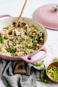 Spring Pea Mushroom Risotto